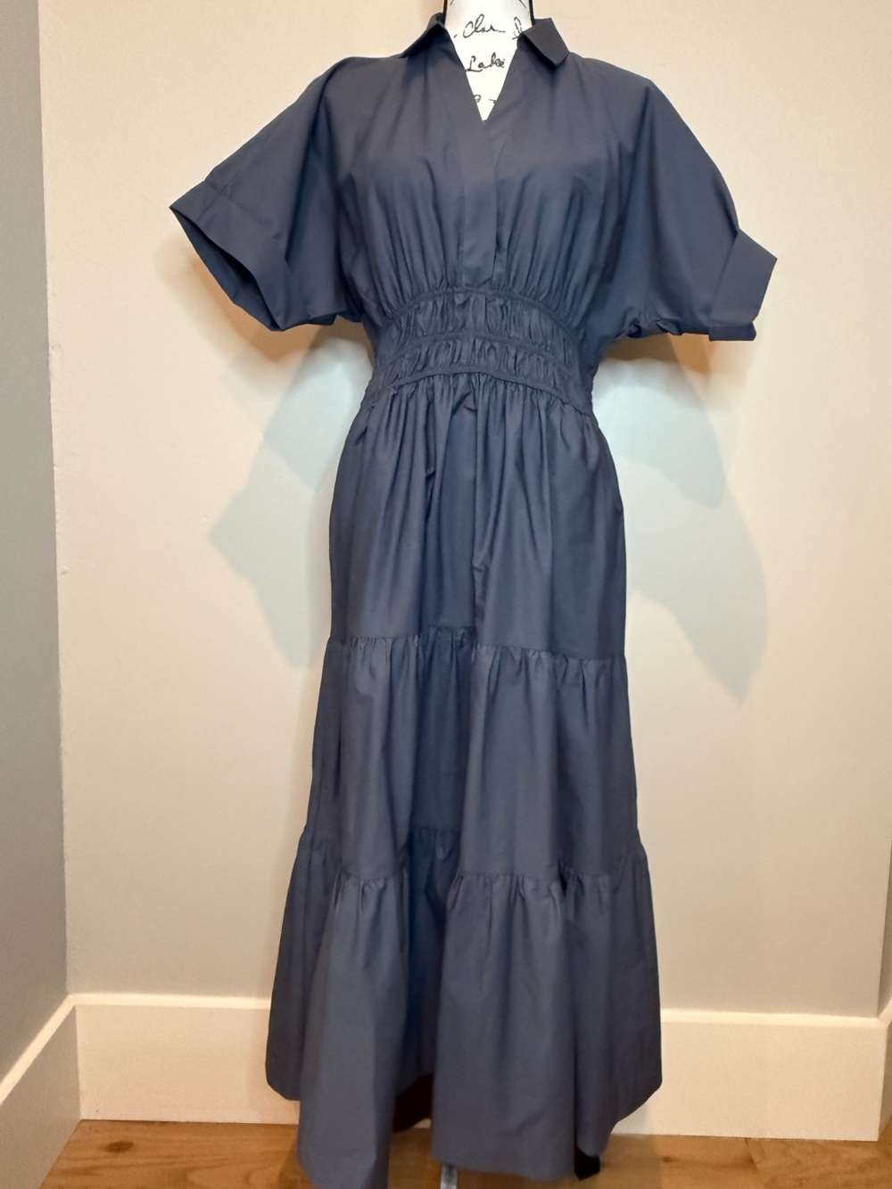 Anthropologie Somerset Navy Maxi Shirt Dress, Small Petite NWOT - Picture 16 of 16